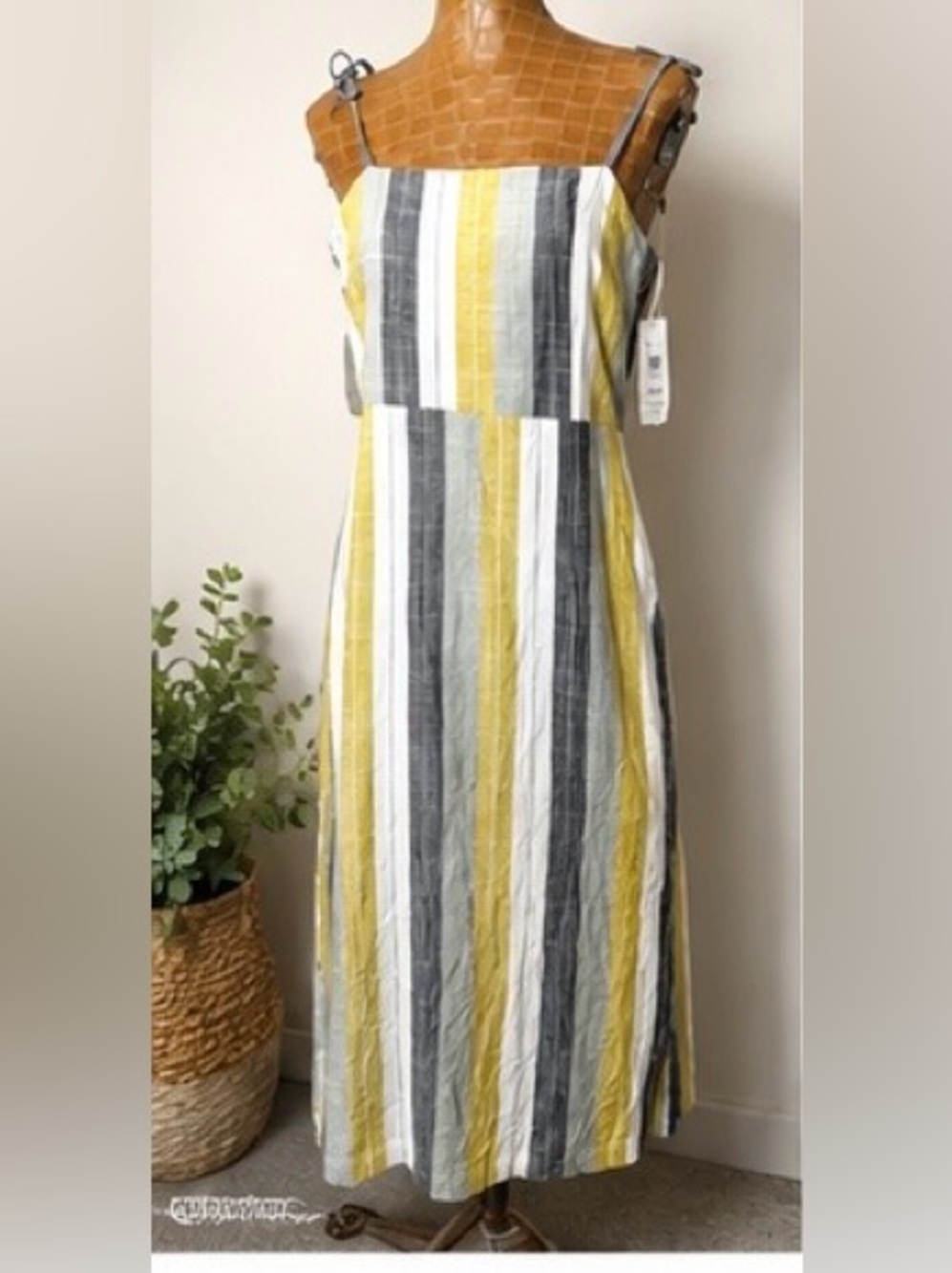 RVCA Striped Midi Dress Summer NWT